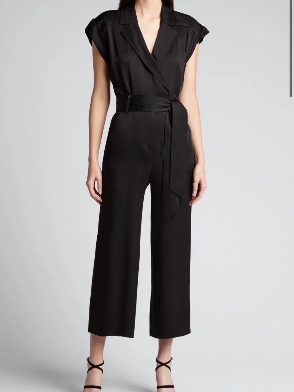 Veronica Beard Ophelia women’s Black Tailored Jumpsuit with Tie Waist - size 4